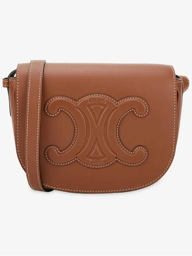 Folco Cuir Triomphe Calfskin Cross Bag Tan - CELINE - BALAAN 3