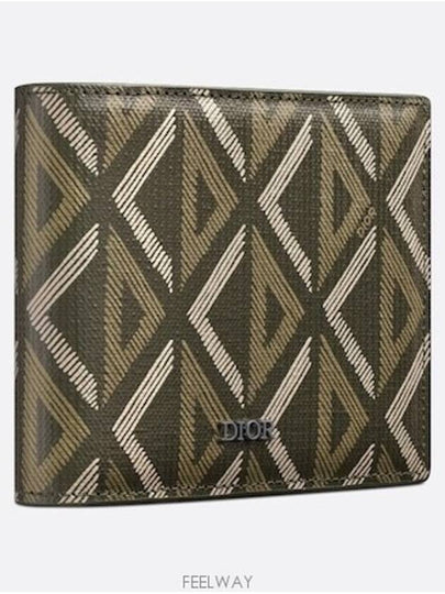 Compact Wallet Khaki CD Diamond Canvas - DIOR - BALAAN 2