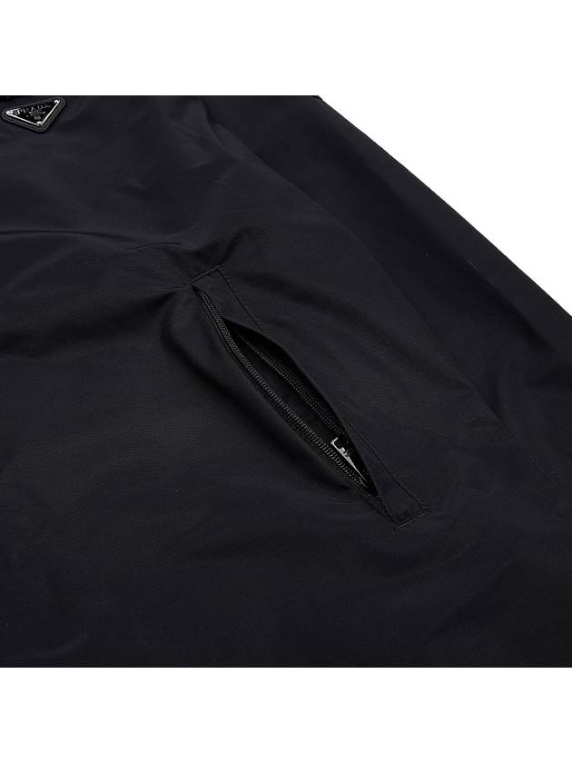 Technical Poplin Hooded Raincoat Black - PRADA - BALAAN 10