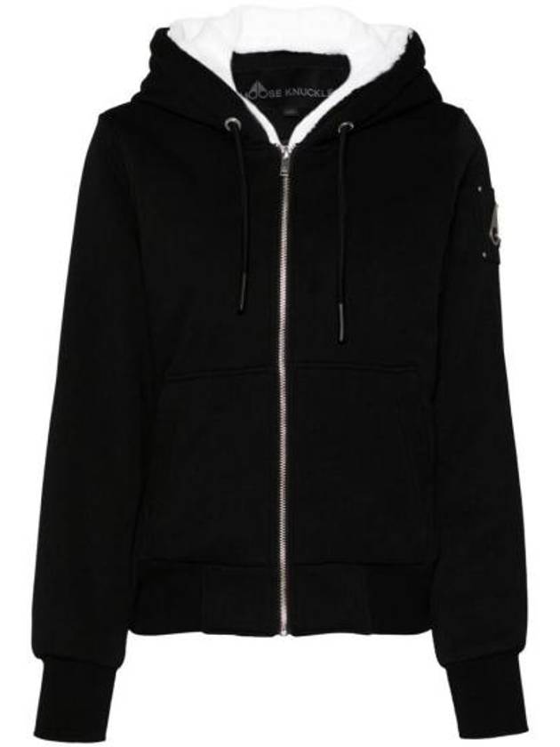 Classic Bunny Zip Up Hoodie White Black - MOOSE KNUCKLES - BALAAN 2