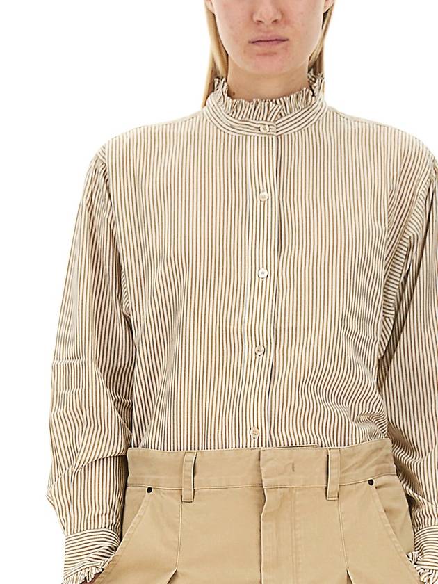 Saoli Ruffle Collar Striped Shirt CH0016FAA1I41E - ISABEL MARANT ETOILE - BALAAN 5