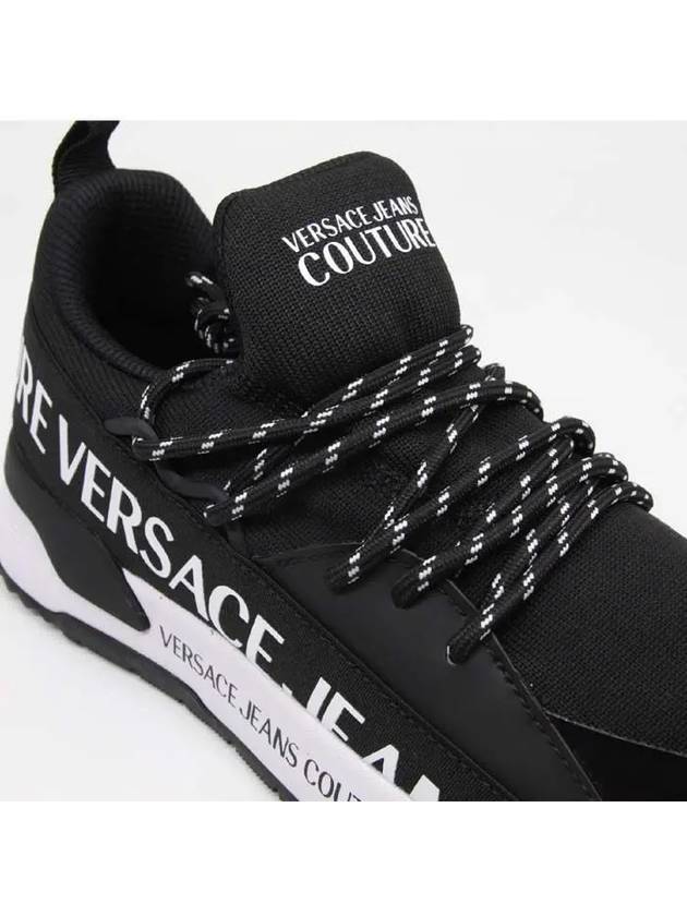 Dynamic Logo Low Top Sneakers Black - VERSACE - BALAAN 5