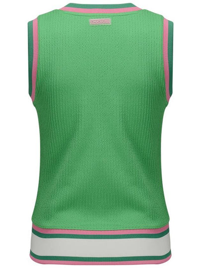 C23SVT005W Striped Vest Green - CHUCUCHU - BALAAN 2