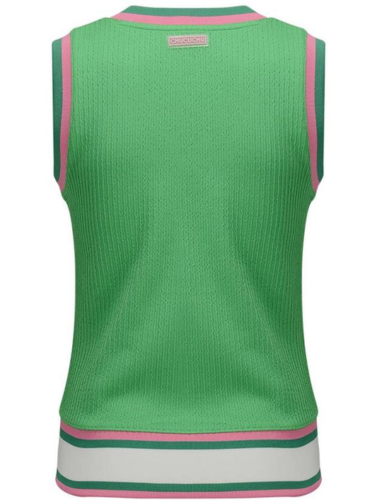 C23SVT005W Striped Vest Green - CHUCUCHU - BALAAN 2