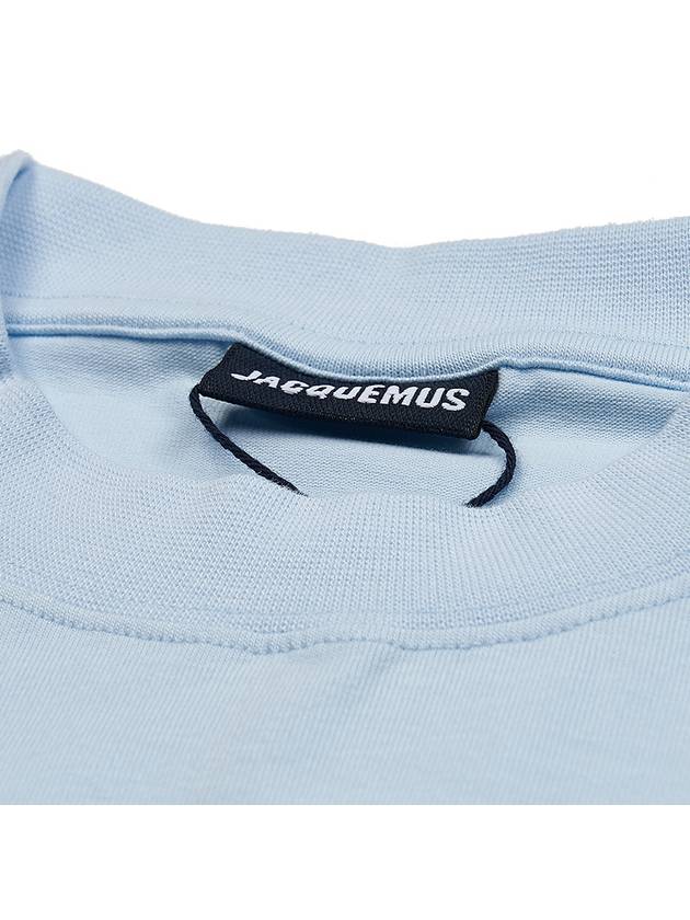 Le Gros Grain Short Sleeve T-Shirt Light Blue - JACQUEMUS - BALAAN 5