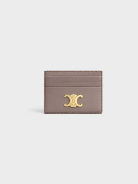 Triomphe Shiny Calfskin Card Wallet Pebble - CELINE - BALAAN 2