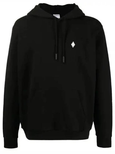 Logo Print Cross Regular Hoodie Black - MARCELO BURLON - BALAAN 2