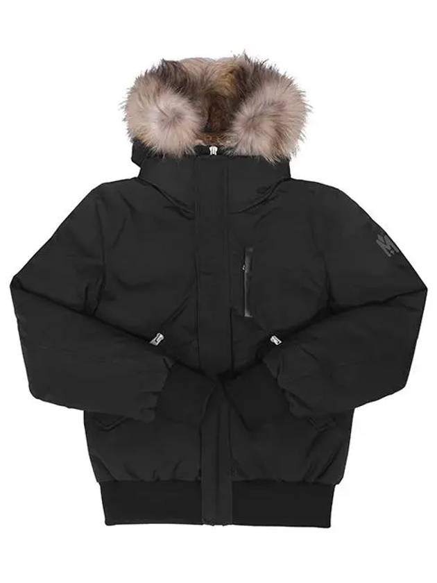 Dixon Nordic Tech Down Natural Fur Bomber Jacket Black - MACKAGE - BALAAN 3