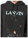 X Gallery Department Men's Embroidery Painting Sweatshirt Hooded Sweatshirt Washed Black TOG698 - LANVIN - BALAAN 4