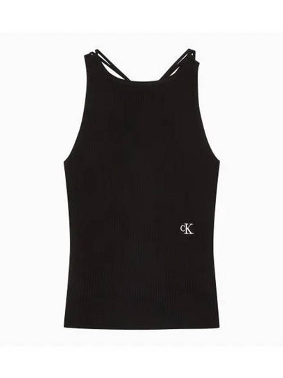 JEANS CK Women s Black Tie Detail Sweater Tank Top J223150 BEH - CALVIN KLEIN - BALAAN 2