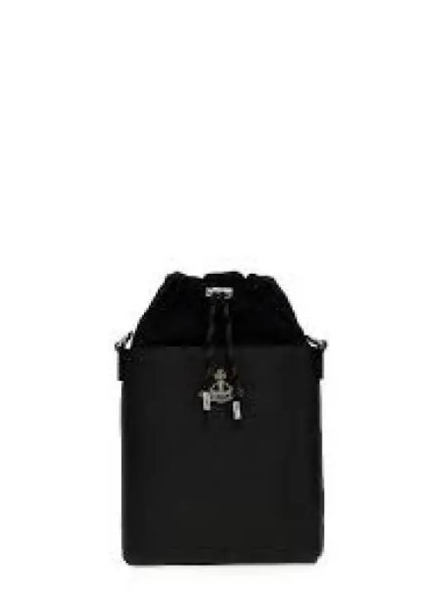 Saffiano Drawstring Cross Bag Black - VIVIENNE WESTWOOD - BALAAN 2