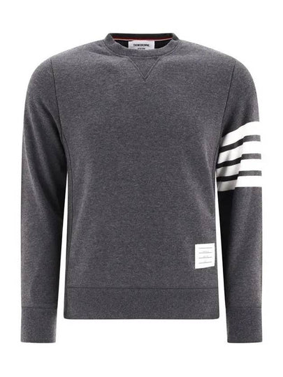 4 Bar Loopback Jersey Sweatshirt Dark Grey - THOM BROWNE - BALAAN 2