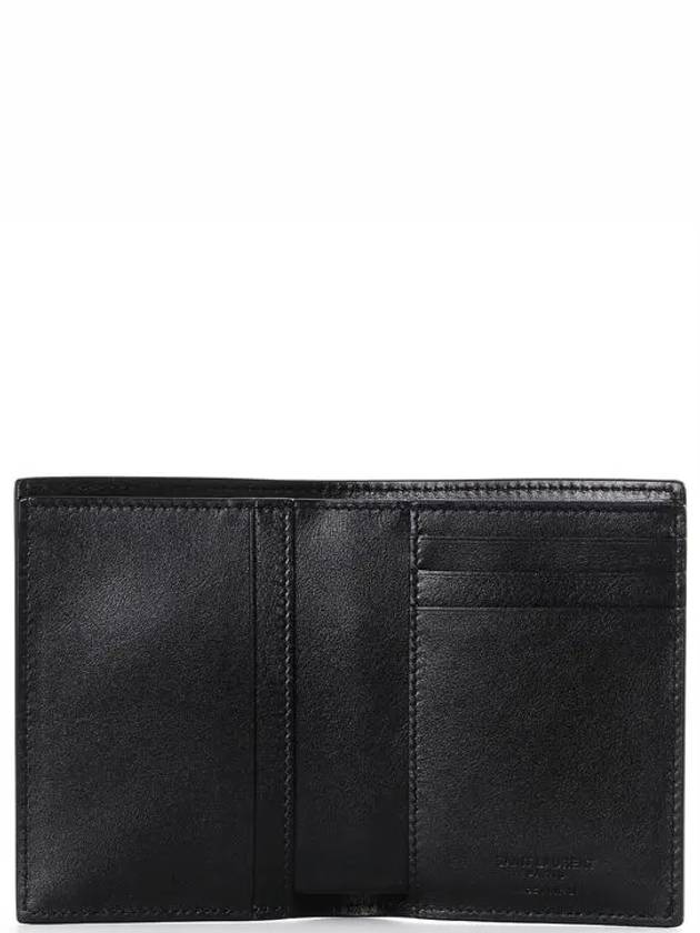 Paris Credit Coated Leather Card Wallet Black - SAINT LAURENT - BALAAN 5