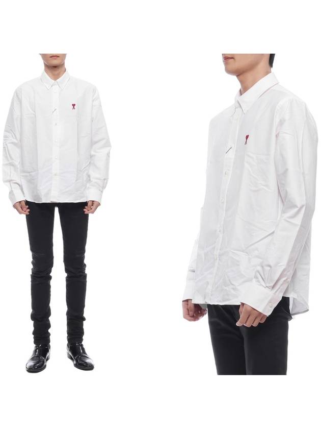 De Coeur Long Sleeve Shirt Ivory - AMI - BALAAN 3