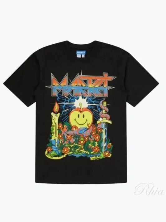 399001363 Black Smiley Dungeons Tshirt - MARKET - BALAAN 1