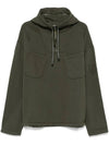 Brushed Emerized Diagonal Fleece Hoodie Green - CP COMPANY - BALAAN 1