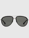 Aviator Frame Sunglasses Gray Metal 691355I33301012 - GUCCI - BALAAN 2