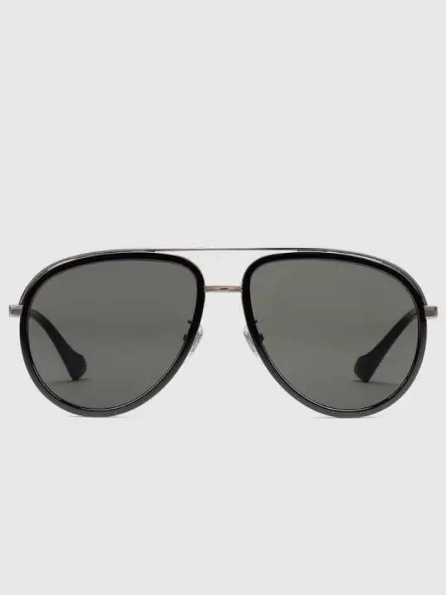 Aviator Frame Sunglasses Gray Metal 691355I33301012 - GUCCI - BALAAN 2