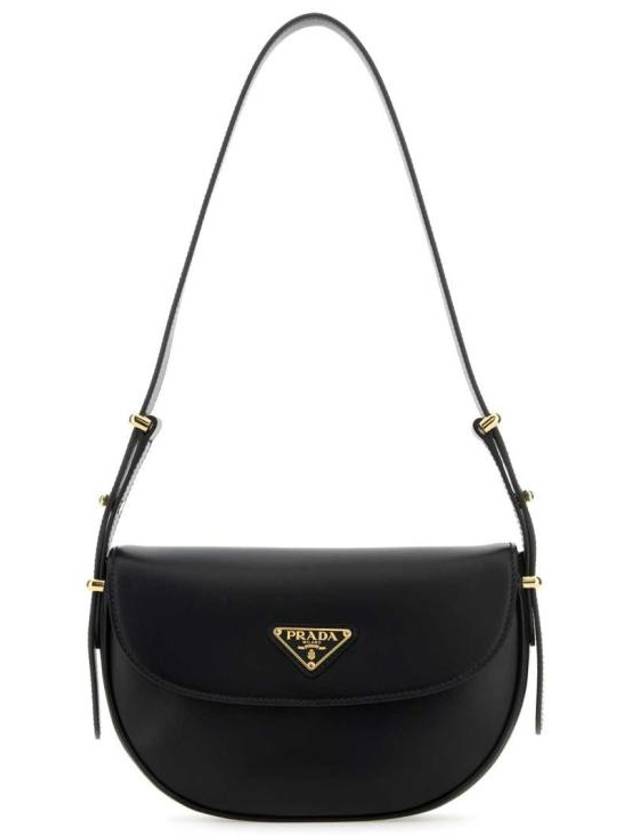 Arque Leather Shoulder Bag Black - PRADA - BALAAN 2