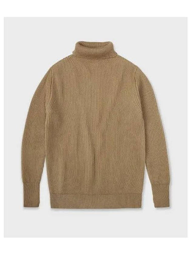 ANDERSEN Navy Turtleneck Camel - ANDERSEN-ANDERSEN - BALAAN 1