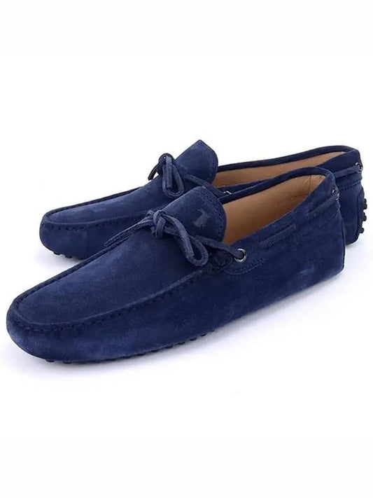 Men's Gommino Suede Driving Shoes Navy - TOD'S - BALAAN 2