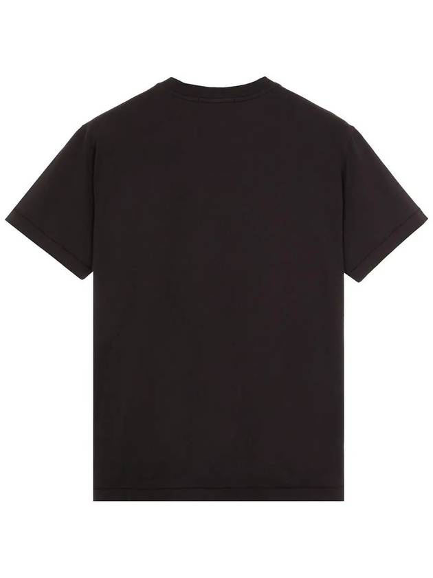 Logo Patch Short Sleeve T-Shirt Black - STONE ISLAND - BALAAN 4