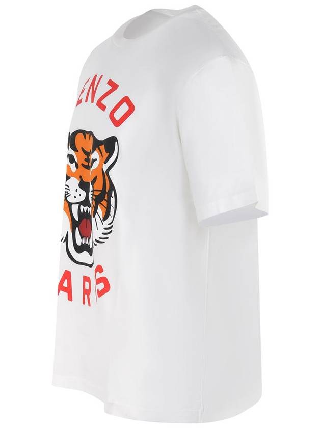 Lucky Tiger Short Sleeve T-Shirt White - KENZO - BALAAN 3