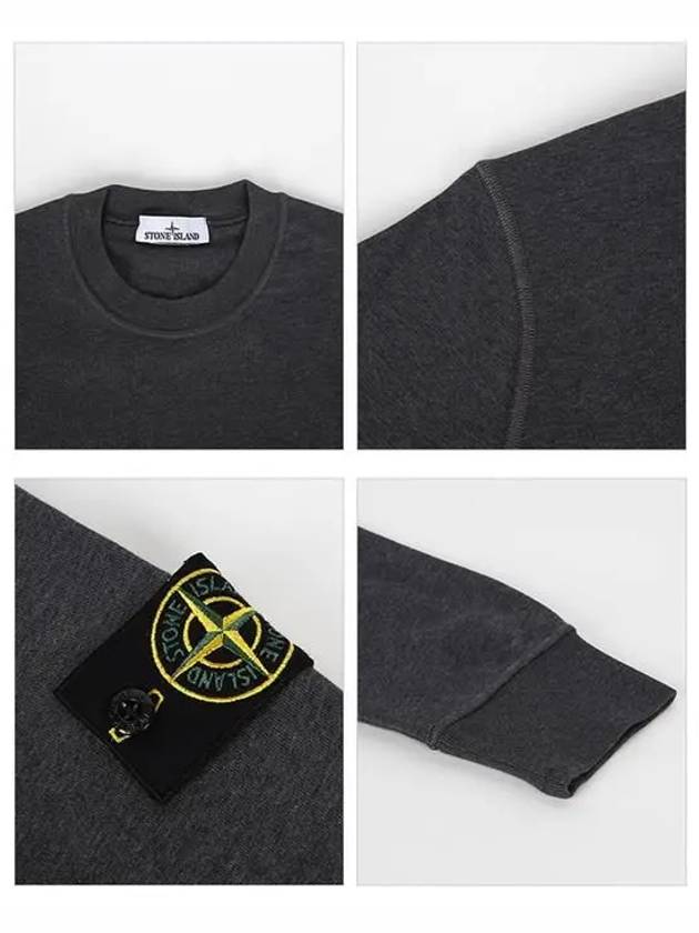 Wappen Patch Crew Neck Sweatshirt Dark Grey - STONE ISLAND - BALAAN 5