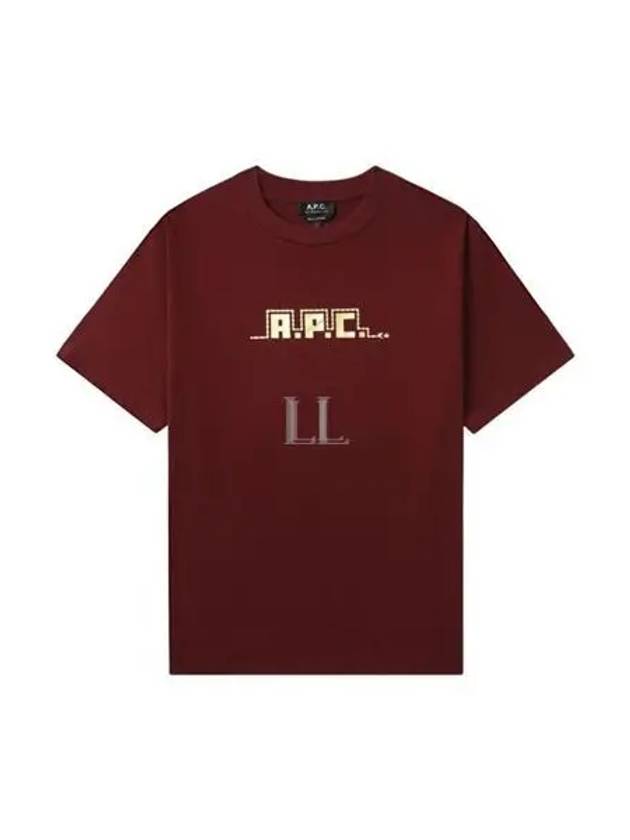 Snake Short Sleeve T-Shirt Burgundy - A.P.C. - BALAAN 2