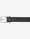 Intrecciato Leather Belt Black - BOTTEGA VENETA - BALAAN 3