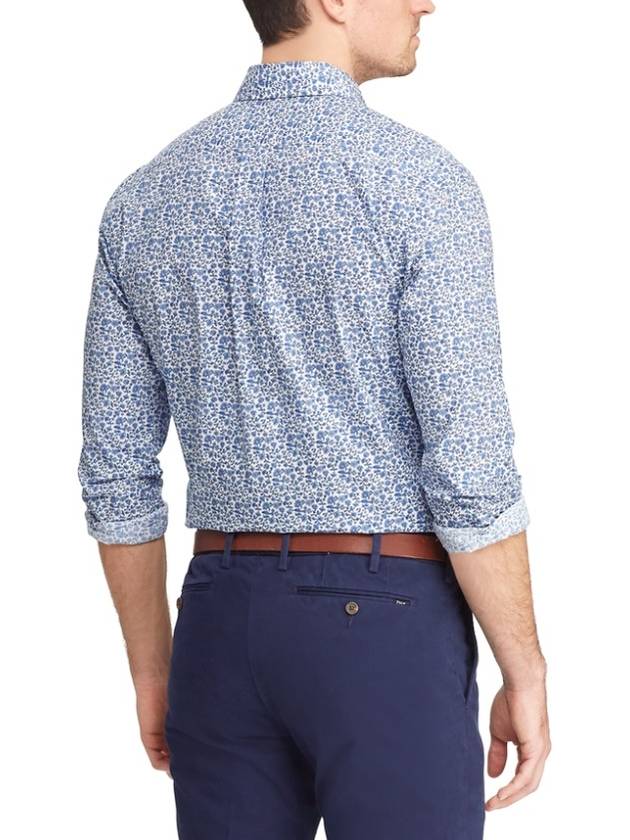 Classic Fit Floral Long Sleeve Shirt Blue - POLO RALPH LAUREN - BALAAN 4