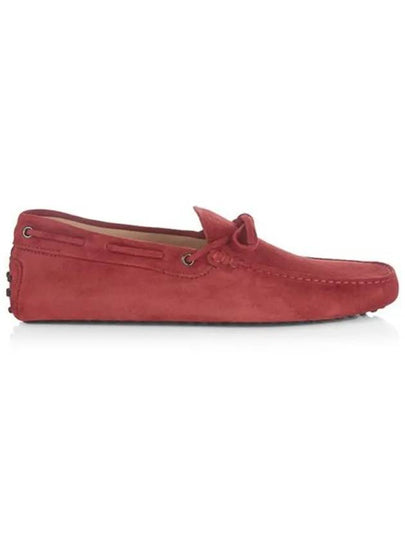 Men's Gommino Suede Driving Shoes Red - TOD'S - BALAAN 2