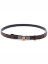 Reversible Checked Leather Belt Dark Birch Brown - BURBERRY - BALAAN 5