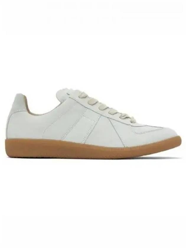 Replica Leather Low Top Sneakers Light Grey - MAISON MARGIELA - BALAAN 2