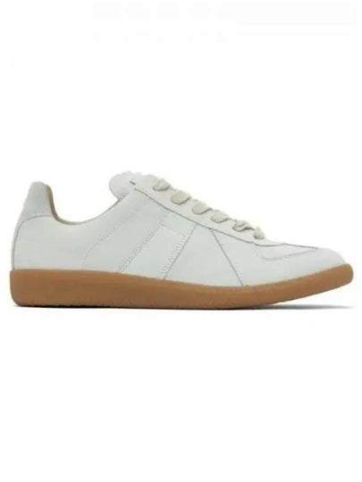 Replica Leather Low Top Sneakers Light Grey - MAISON MARGIELA - BALAAN 2