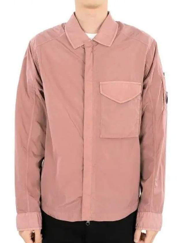 Chrome-R Zip-Up Over Long Sleeve Shirt Pink - CP COMPANY - BALAAN 2