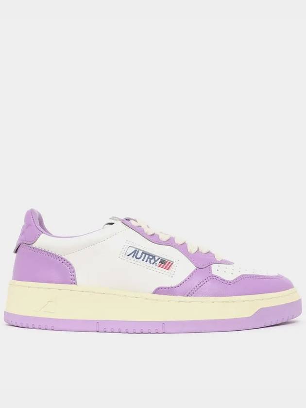 Medalist Leather Low Top Sneakers White Purple - AUTRY - BALAAN 3