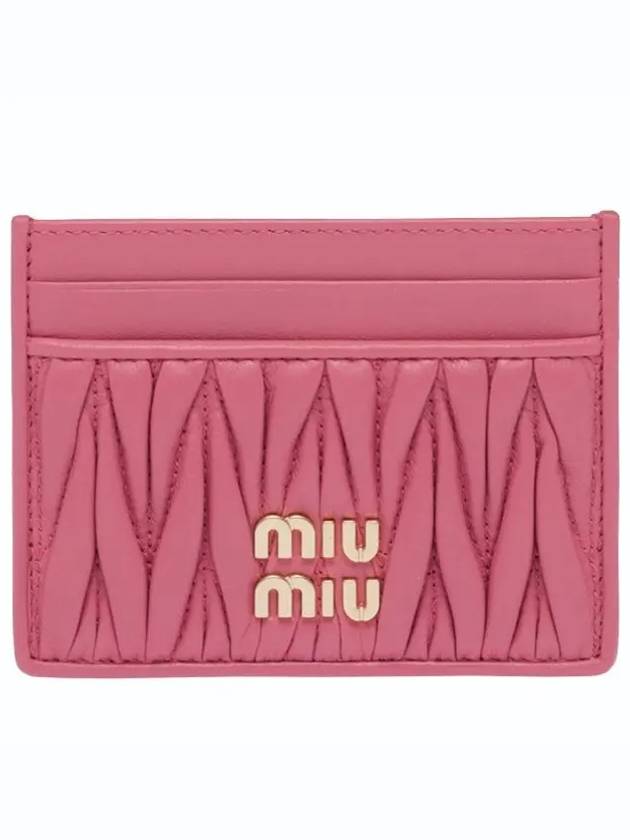 Matelasse Nappa Leather Card Wallet Begonia Pink - MIU MIU - BALAAN 2