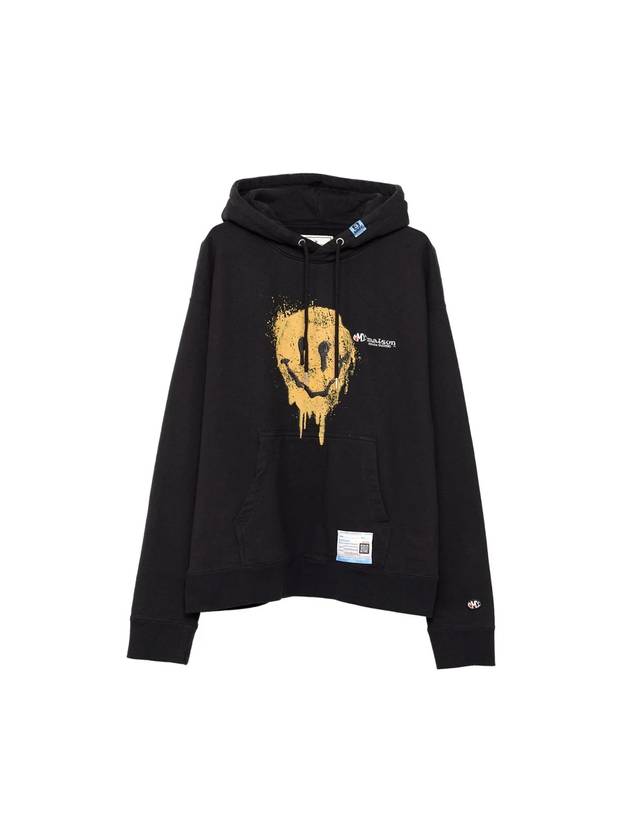 Smile Face Print Hoodie Black - MAISON MIHARA YASUHIRO - BALAAN 1