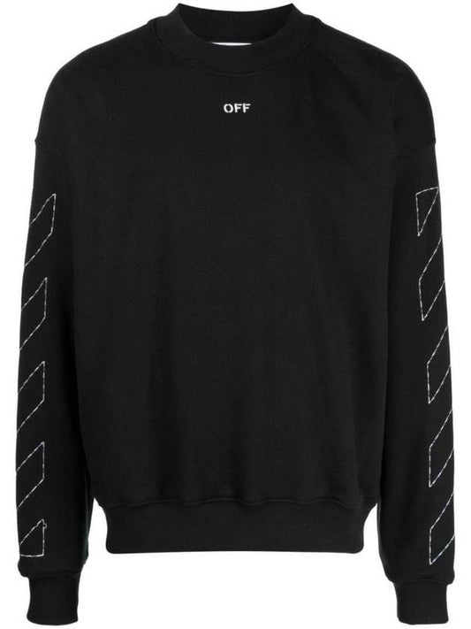 23 fw Arrow Stitch Sweatshirt OMBA054F23FLE0171001 B0270809714 - OFF WHITE - BALAAN 1