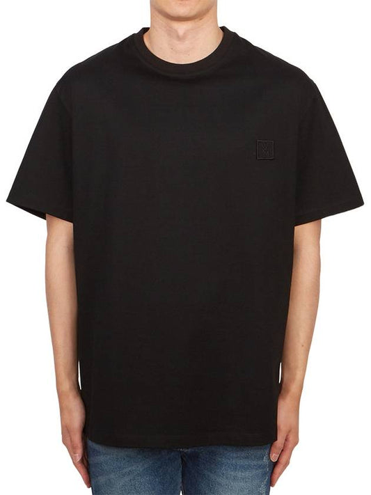 Gradient Embossed Back Logo Short Sleeve T-Shirt Black - WOOYOUNGMI - BALAAN 2