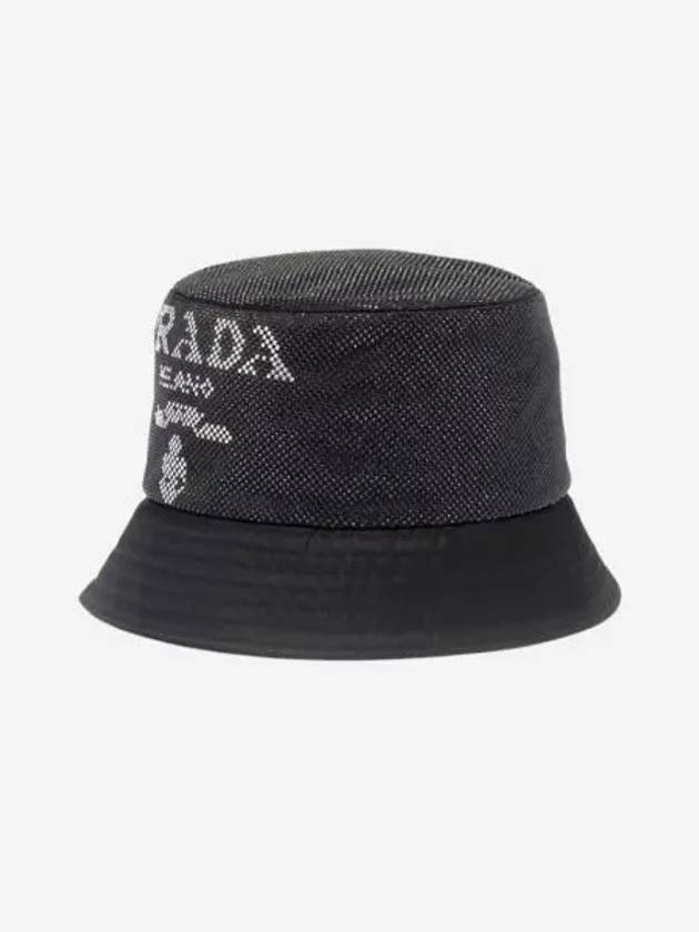 micro stud logo bucket hat black - PRADA - BALAAN 2