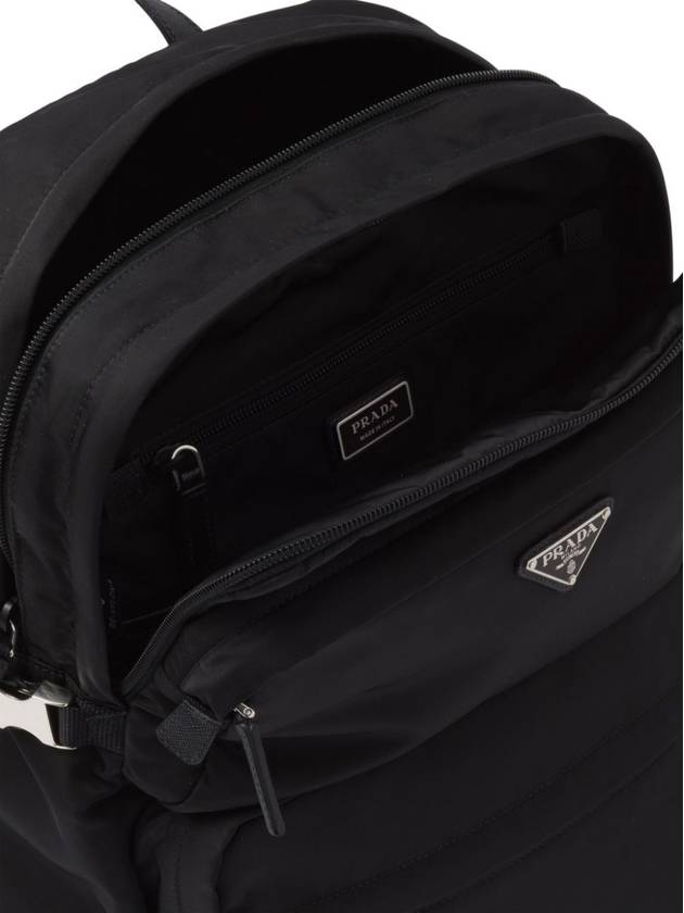 Re-Nylon Saffiano Leather Backpack Black - PRADA - BALAAN 7