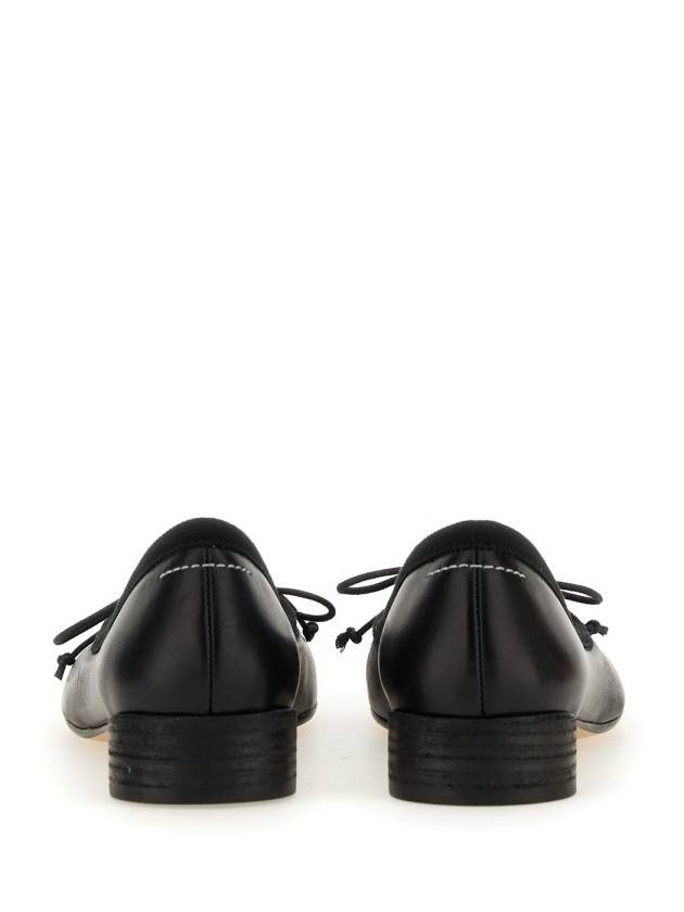 Leather Ballerina Flats Black - MAISON MARGIELA - BALAAN 4