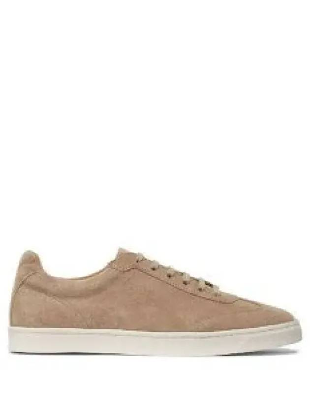 Almond Toe Leather Low Top Sneakers Sand Beige - BRUNELLO CUCINELLI - BALAAN 2