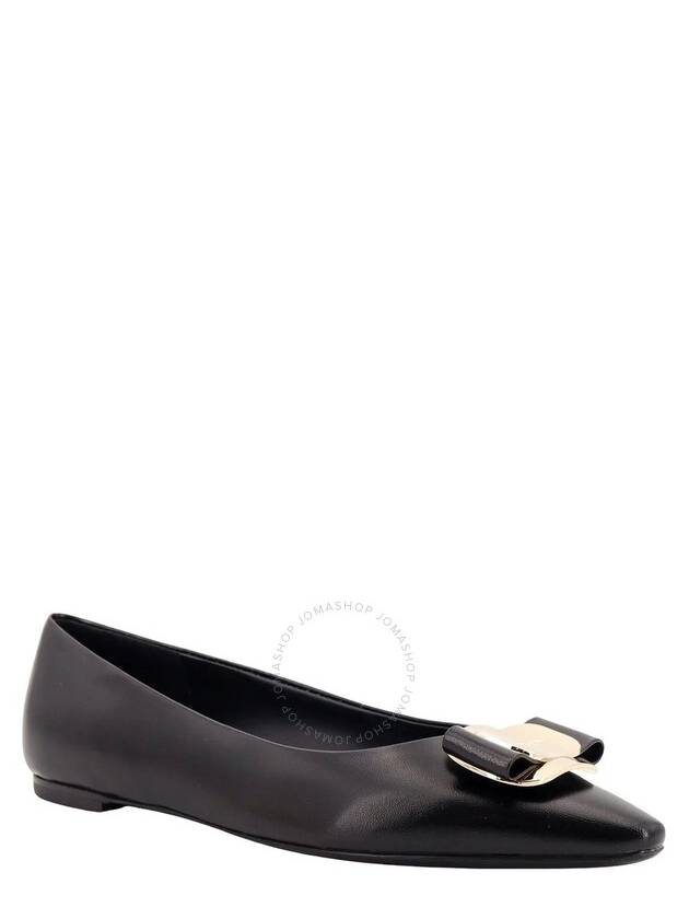 New Vara Plate Ballet Flat Black - SALVATORE FERRAGAMO - BALAAN 3