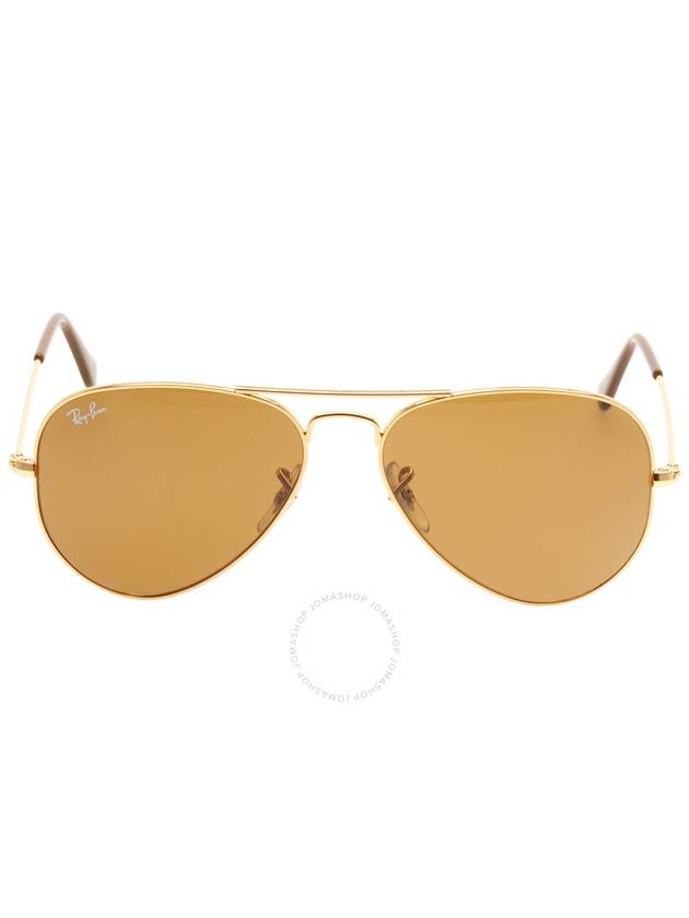 Ray Ban Aviator Classic B-15 Brown Pilot Unisex Sunglasses RB3025 001/33 55 - RAY-BAN - BALAAN 1