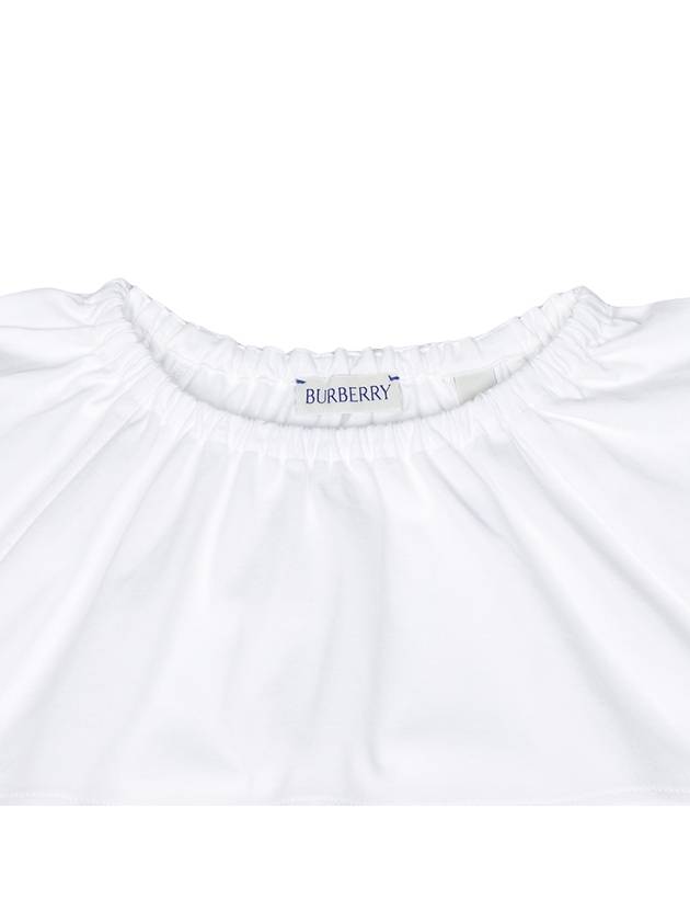 Kids Logo Patch Cotton Short Sleeve T-Shirt White - BURBERRY - BALAAN 4