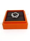 Small Chaine D'Ancre Enchainee Ring Silver - HERMES - BALAAN 3