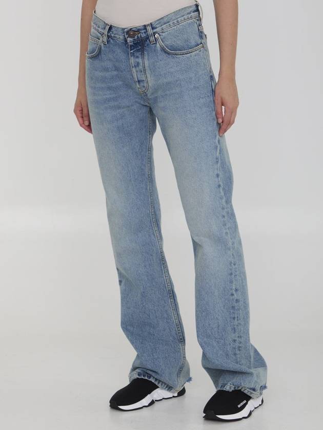 Low Waist Straight Jeans Blue - BALENCIAGA - BALAAN 3